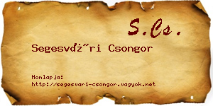 Segesvári Csongor névjegykártya