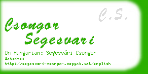 csongor segesvari business card